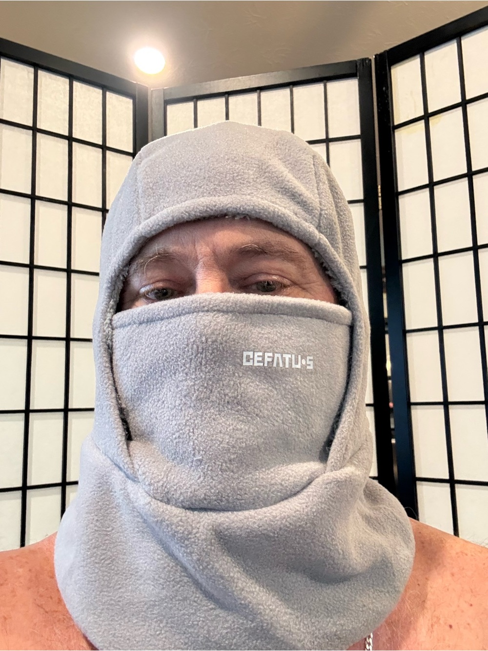 Cefatus Grey Fleece Balaclava Hood